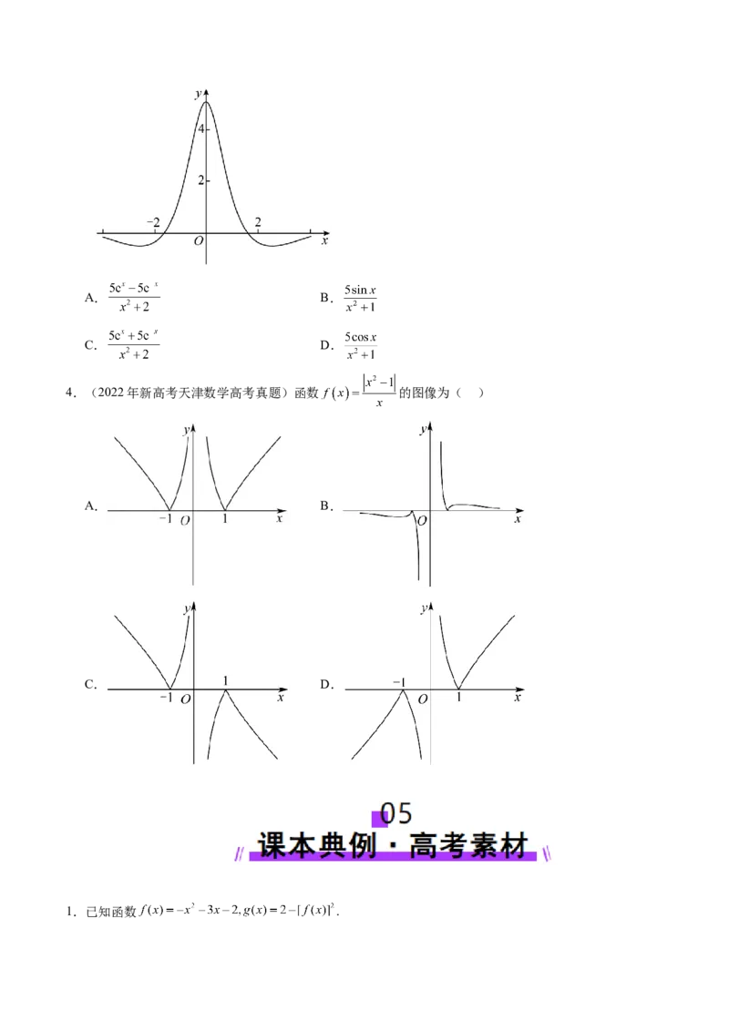 第06讲函数的图象（九大题型）（讲义）（原卷版）_2025年新高考资料_一轮复习_2025年高考数学一轮复习讲练测（新教材新高考，含2024高考真题）_第二章函数与基本初等函数