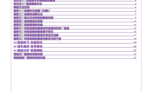 第06讲函数的图象（九大题型）（讲义）（原卷版）_2025年新高考资料_一轮复习_2025年高考数学一轮复习讲练测（新教材新高考，含2024高考真题）_第二章函数与基本初等函数