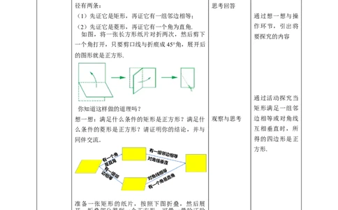 核心素养目标1.3.2正方形的判定教学设计_北师大初中数学_9上-北师大版初中数学_01课件+教案核心素养目标_教案