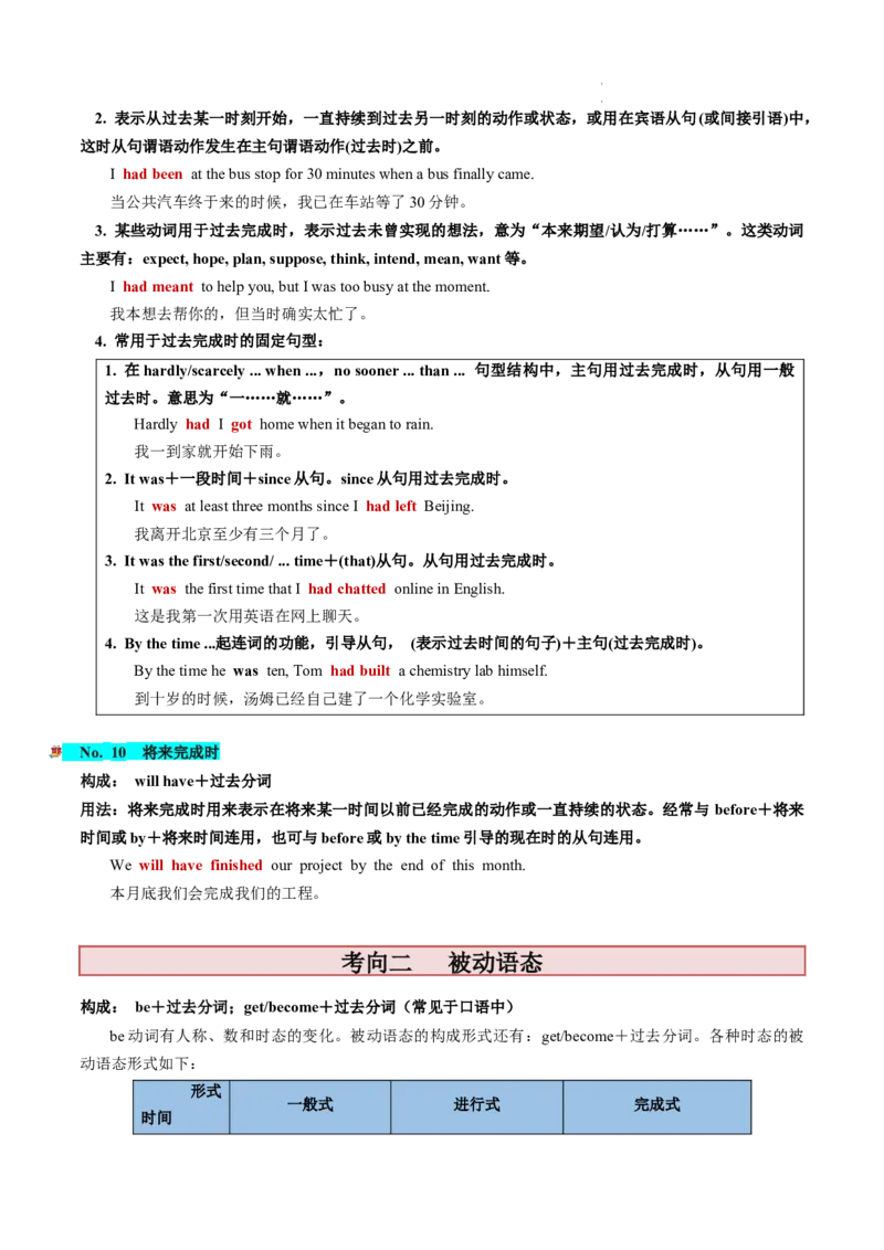 第07讲谓语动词的时态、语态和主谓一致（讲义）-2024年高考英语一轮复习讲练测（新教材新高考）（原卷版）_03高考英语_新高考复习资料_2024年新高考资料_一轮复习资料_第一部分语法