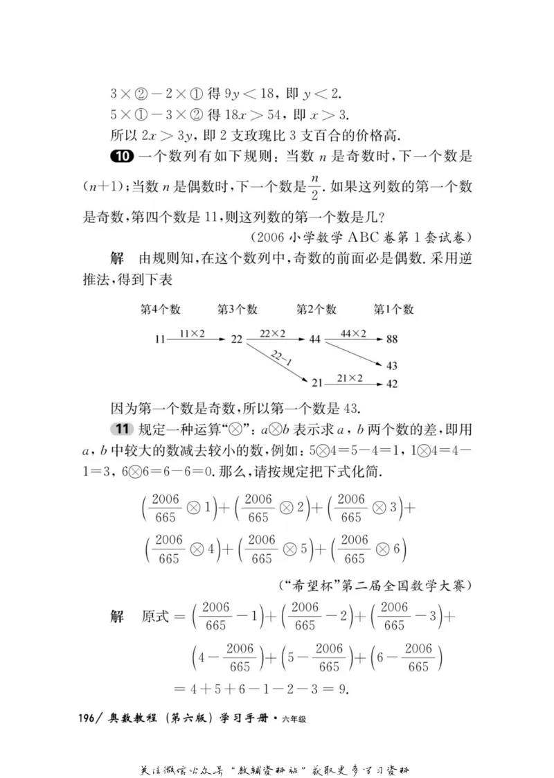 奥数教程&middot;六年级学习手册_奥数专题合集_H007奥数类教辅汇总PDF_1~12年级奥数教程