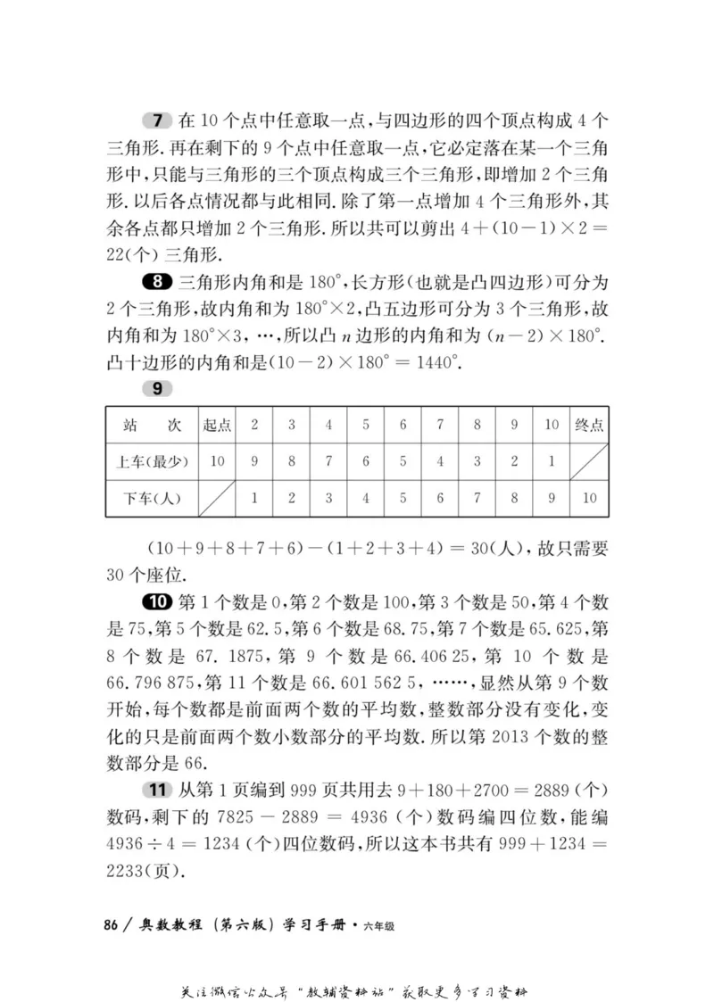 奥数教程&middot;六年级学习手册_奥数专题合集_H007奥数类教辅汇总PDF_1~12年级奥数教程