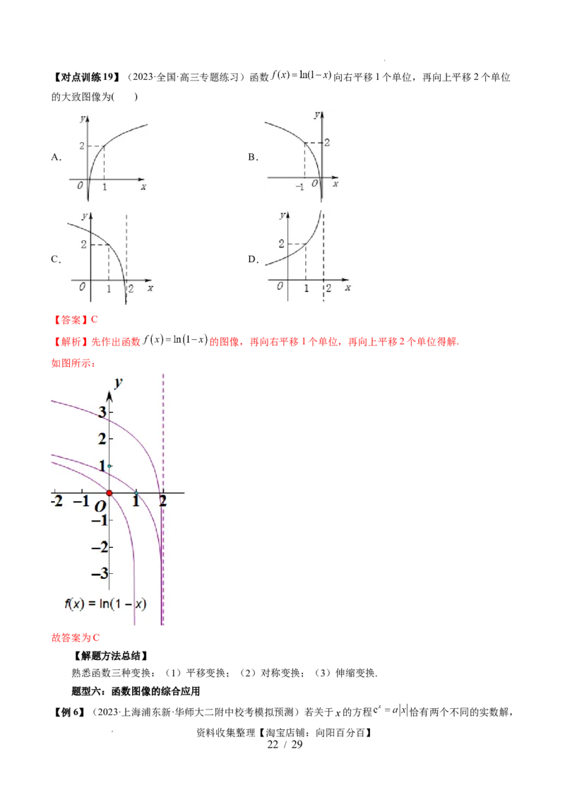 第06讲函数的图象（六大题型）（讲义）（解析版）_02高考数学_新高考复习资料_2024年新高考资料_一轮复习资料_完2024年高考数学一轮复习讲练测(课件+讲义+练习)（新高考）