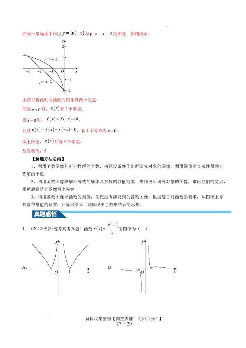 第06讲函数的图象（六大题型）（讲义）（解析版）_02高考数学_新高考复习资料_2024年新高考资料_一轮复习资料_完2024年高考数学一轮复习讲练测(课件+讲义+练习)（新高考）