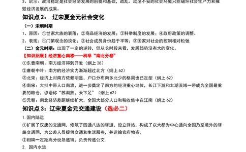 第07讲辽宋夏金元的经济、社会和文化（原卷版）_07高考历史_新高考复习资料_2024年新高考复习资料_一轮复习资料_完2024年高考历史一轮复习讲练测(课件+讲义+练习)（新高考）_700