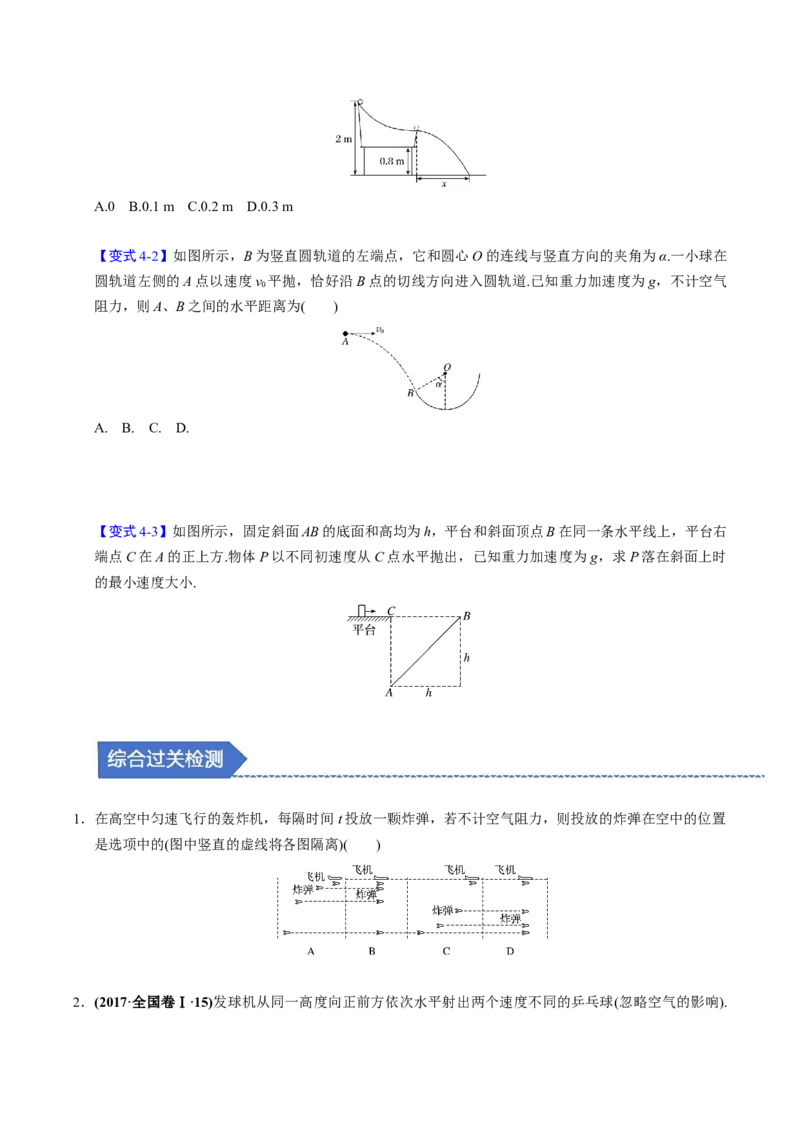 第11讲抛体运动四大题型（举一反三）（原卷版）_03高考英语_2025年新高考资料_二轮复习_01高考语文等多个文件_备战2025年高考物理举一反三系列（新高考通用）
