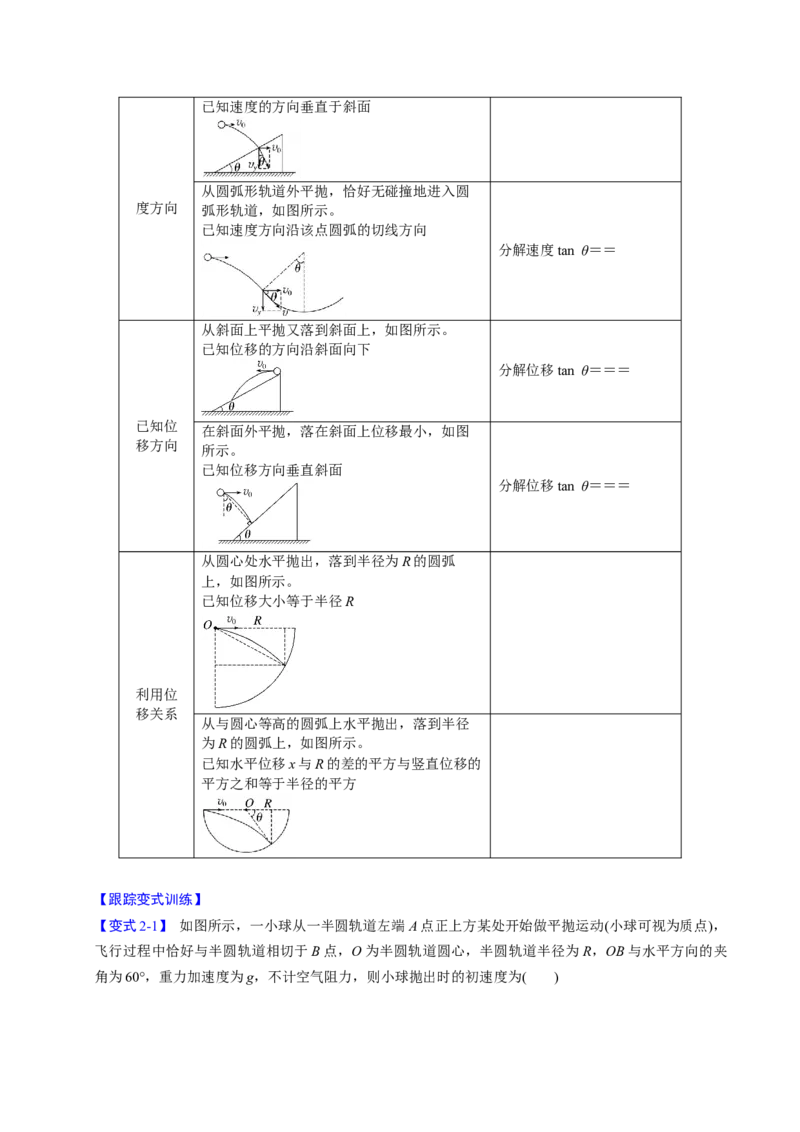 第11讲抛体运动四大题型（举一反三）（原卷版）_03高考英语_2025年新高考资料_二轮复习_01高考语文等多个文件_备战2025年高考物理举一反三系列（新高考通用）
