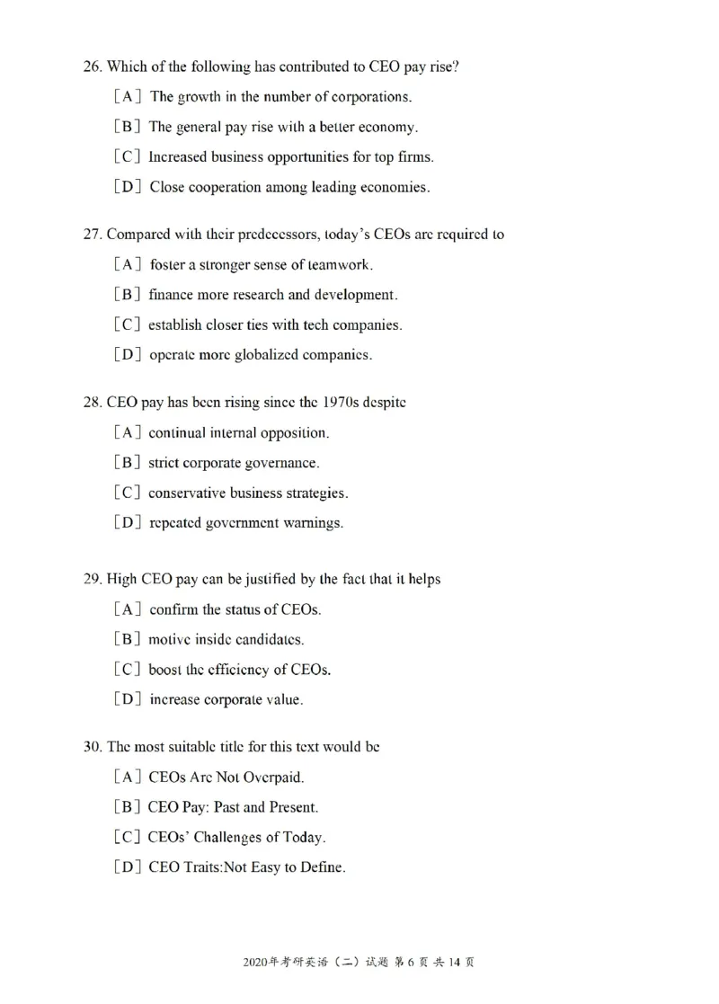 2020年考研英语二真题（可复制搜索查词）_考研真题_x_英语二真题+解析[80-25]_英语二2010-2024真题及解析_2010-2024考研英语二真题（PDF）