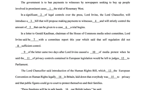 2001年考研英语真题（可复制、可搜索）_考研真题_x_英语一真题+解析［80-25］_英语一1980-2009真题及解析_1998-2009考研英语真题（PDF)