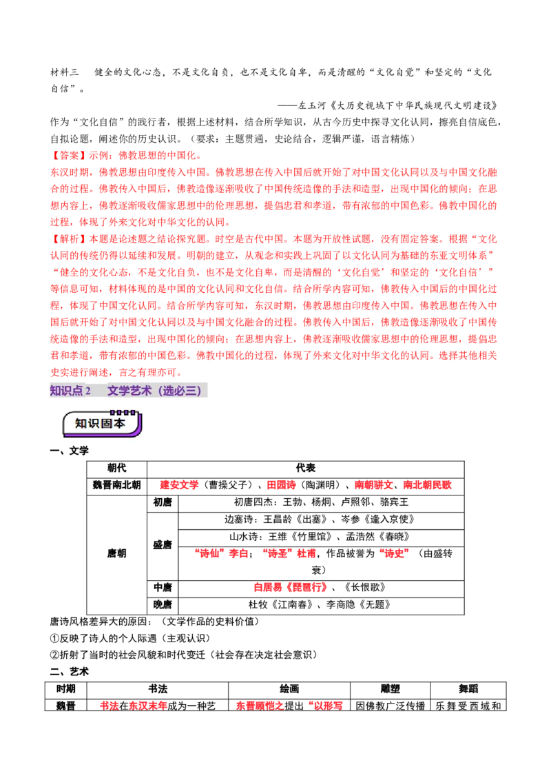 第05讲三国至隋唐的制度创新与文化发展（讲义）（原卷版）_07高考历史_2025年新高考资料_一轮复习_2025年高考历史一轮复习讲练测（新教材新高考）