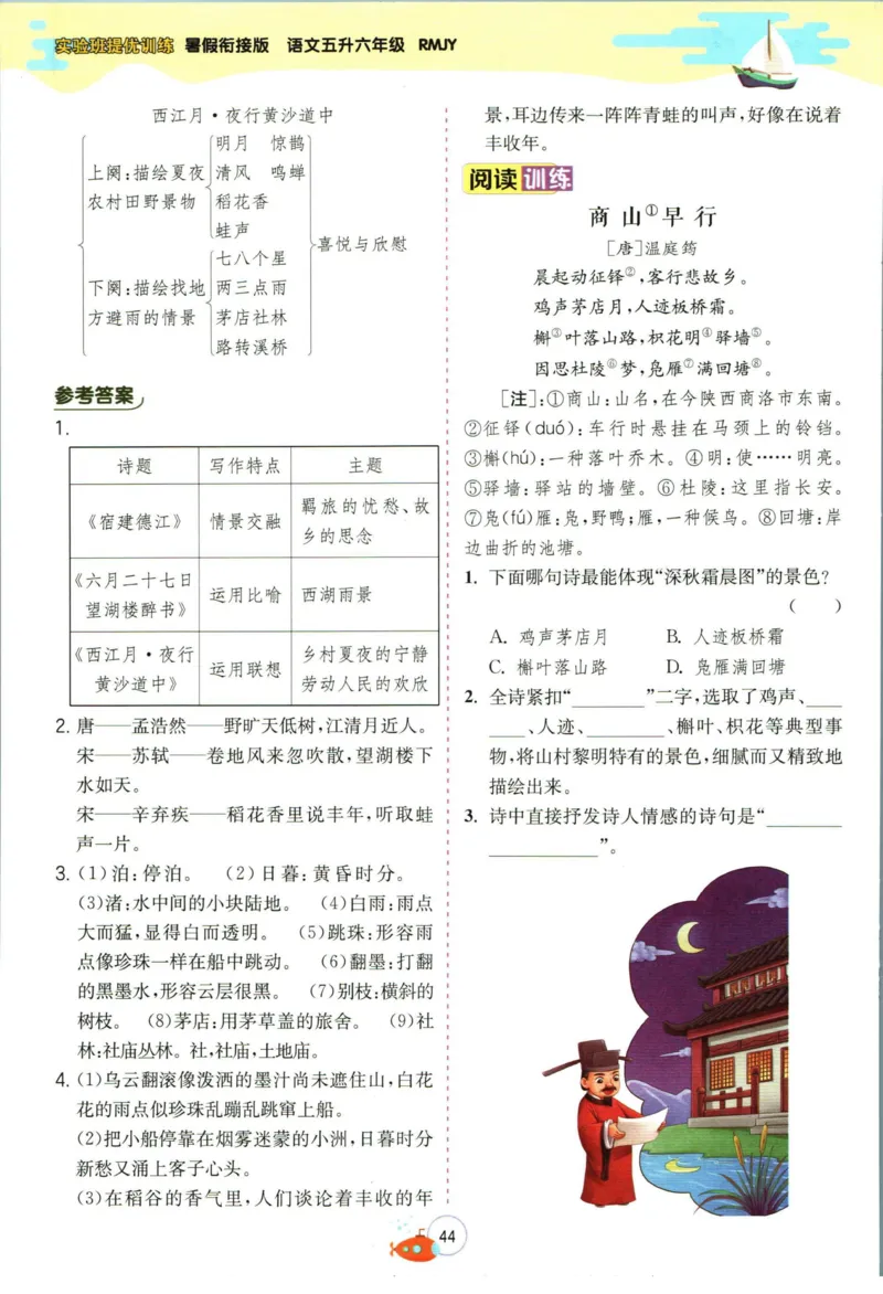 实验班暑假衔接五升六语文人教版_decrypted_小学教辅2026新版+暑假衔接_2025秋《实验班暑假衔接》语文数学英语（1-6年级多版本）_1-6年级语文《实验班暑假衔接》