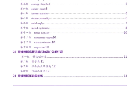 第04讲高考阅读理解高频单词+阅读主题分类压轴词汇背诵+检测（讲义）（检测版）_03高考英语_新高考复习资料_2025年新高考复习_词汇