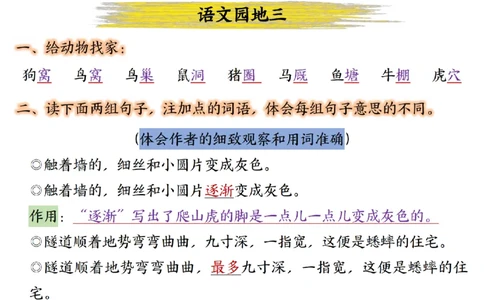 四年级上册语文园地1-8单元考点汇总(1)_小学1-6年级常用的上册资源汇总_四年级上册资料(1)
