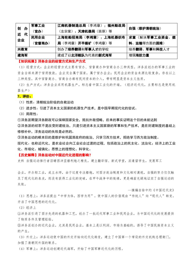 第11讲国家出路的探索和挽救民族危亡的斗争（讲义）（解析版）_07高考历史_2025年新高考资料_一轮复习_2025年高考历史一轮复习讲练测（新教材新高考）