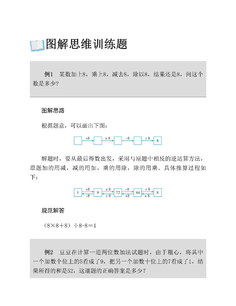 图解小学数学思维训练题四年级_奥数专题合集_H007奥数类教辅汇总PDF_1~6年级图解小学数学思维训练题