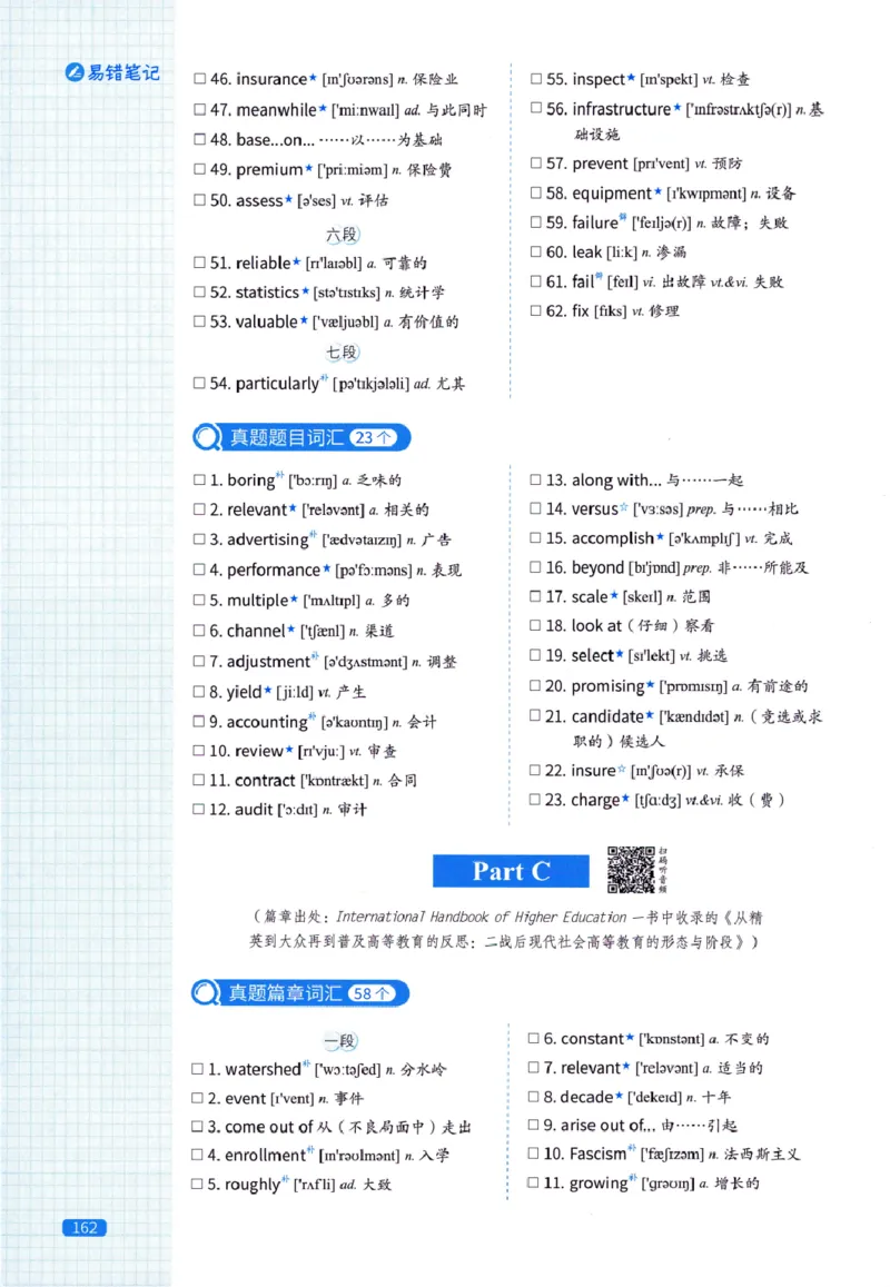 真题配套词汇-英语(一)2007-2026_27考研真题_考研英语一、二真题+解析（1994-2026）_02.考研真相_2027《考研真相》（英一）
