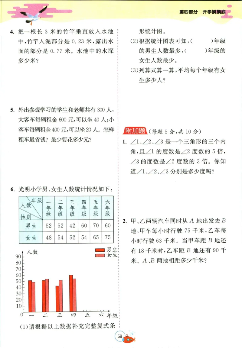 实验班暑假衔接四升五数学人教版_decrypted_小学教辅2026新版+暑假衔接_2025秋《实验班暑假衔接》语文数学英语（1-6年级多版本）_实验班暑假衔接人教版数学