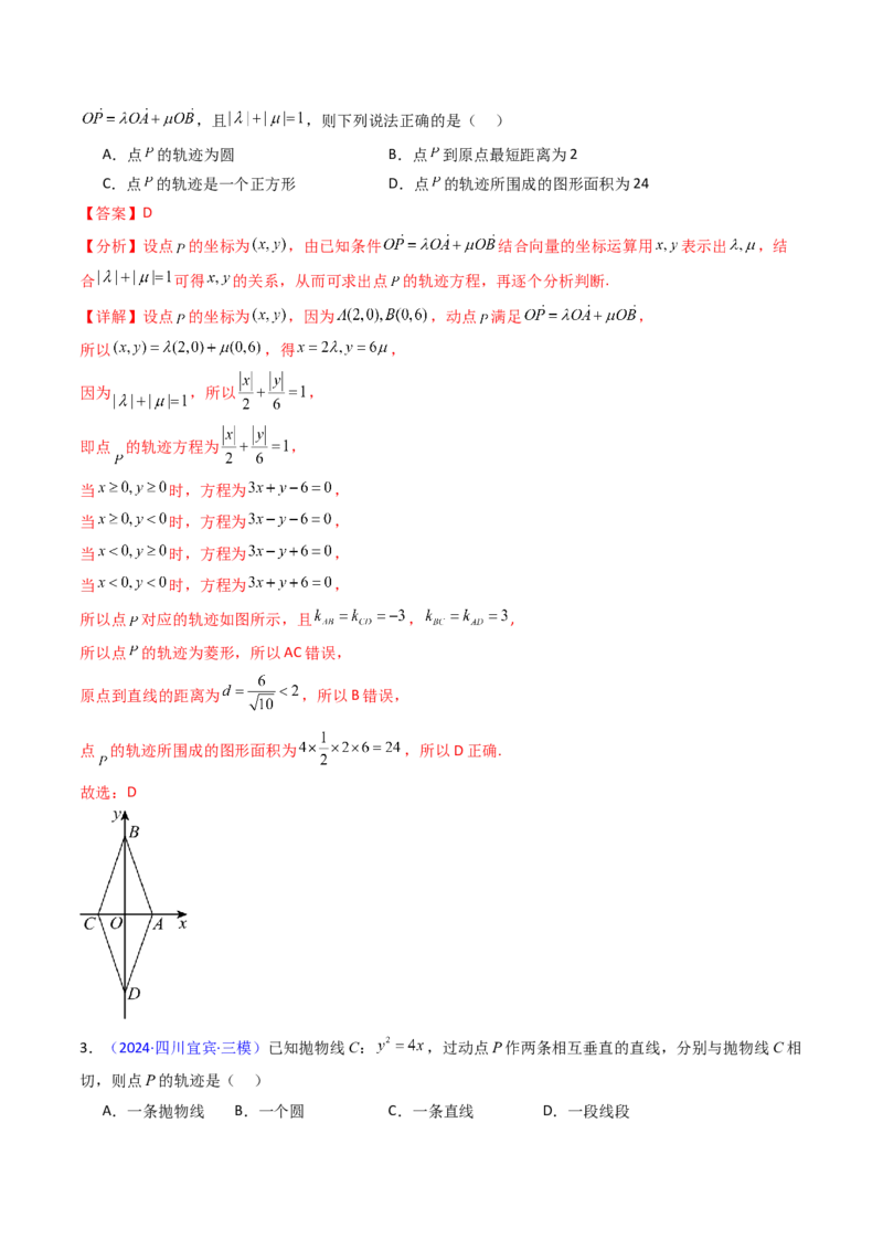 第12讲圆锥曲线中的轨迹方程（教师版）_2025年新高考资料_一轮复习_备战2025年高考数学一轮复习考点帮_备战2025年高考数学一轮复习考点帮（新高考通用）（完结）_第二部分专项讲义