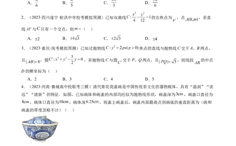 第08讲直线与圆锥曲线的位置关系（练习）（原卷版）_02高考数学_新高考复习资料_2024年新高考资料_一轮复习资料_完2024年高考数学一轮复习讲练测(课件+讲义+练习)（新高考）