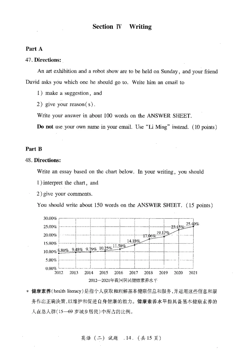 2023年考研英语二真题_考研英语+作文模板_2.1980-2025考研英二真题+解析_03、2010-2024年考研英语真题+解析_2010-2024年考研英语二真题