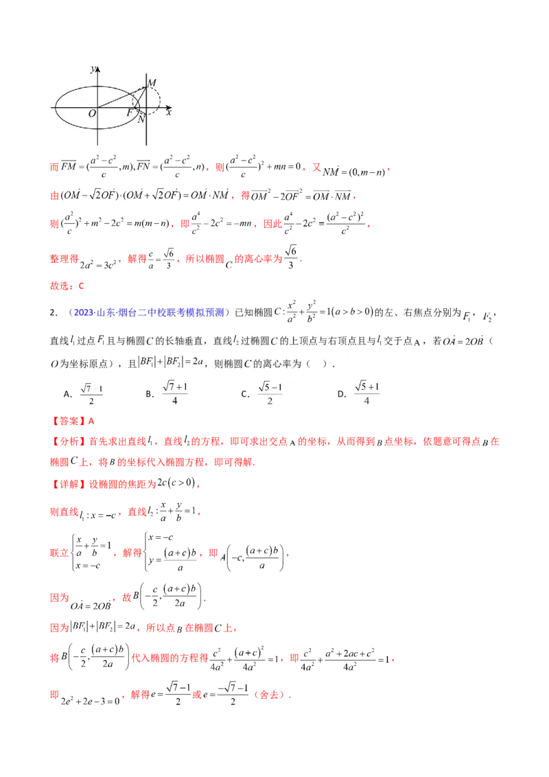 第07讲圆锥曲线中的离心率问题（高阶拓展、竞赛适用）（教师版）_2025年新高考资料_一轮复习_备战2025年高考数学一轮复习考点帮_第二部分专项讲义_第八章平面解析几何
