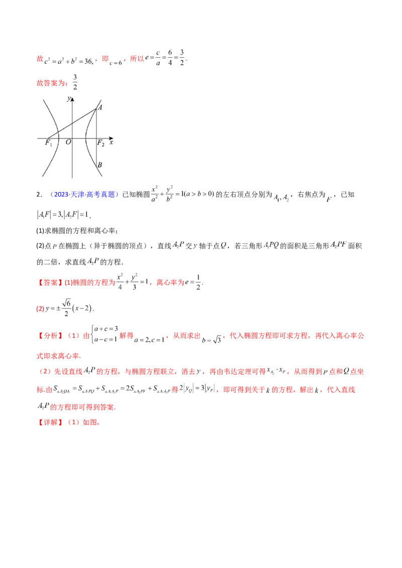 第07讲圆锥曲线中的离心率问题（高阶拓展、竞赛适用）（教师版）_2025年新高考资料_一轮复习_备战2025年高考数学一轮复习考点帮_第二部分专项讲义_第八章平面解析几何