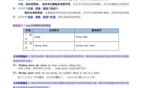 第12讲非谓语动词：动名词与现在分词（讲义）（解析版）_03高考英语_新高考复习资料_2025年新高考复习_2025年高考英语一轮复习讲练测（新教材新高考，含2024年高考真题）_语法