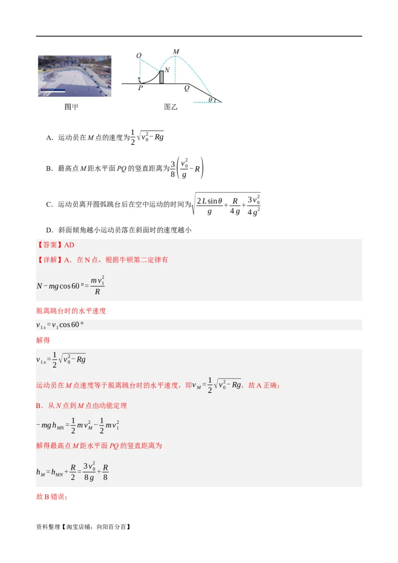 专题04曲线运动（分层练）（解析版）_04高考物理_新高考复习资料_2024新高考复习资料_二轮复习资料_高频考点解密2024年高考物理二轮复习高频考点追踪与预测（新高考专用）_分层练