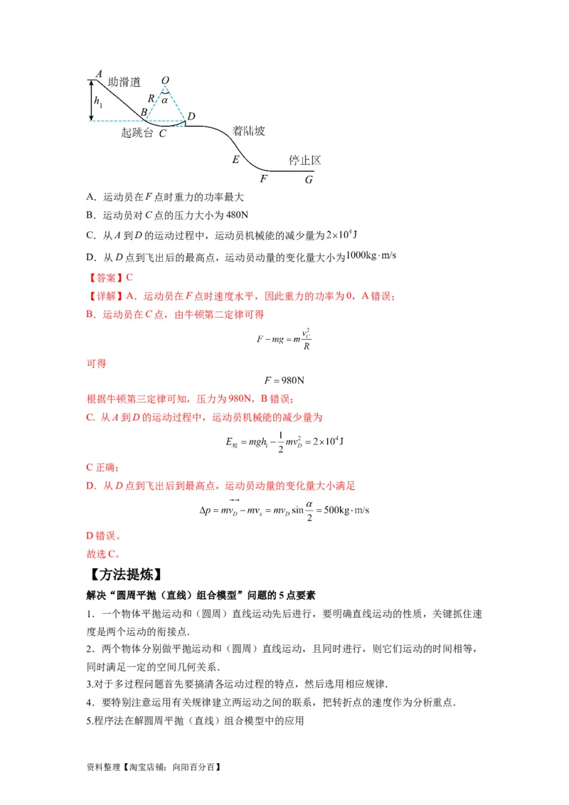 专题04曲线运动常考模型（解析版）_04高考物理_新高考复习资料_2024新高考复习资料_二轮复习资料_2024年高考物理二轮热点题型归纳与变式演练（新高考通用）_答案解析版