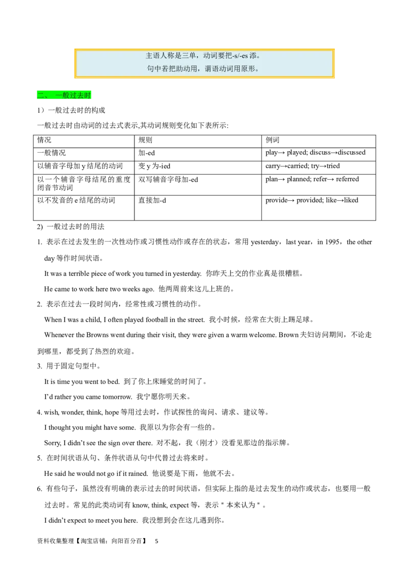 第11讲谓语动词的时态（核心考点精讲精练）(原卷版)-备战2024年高考英语一轮复习考点帮（全国通用）_03高考英语_通用版（老高考）复习资料_2024年复习资料_第二部分语法