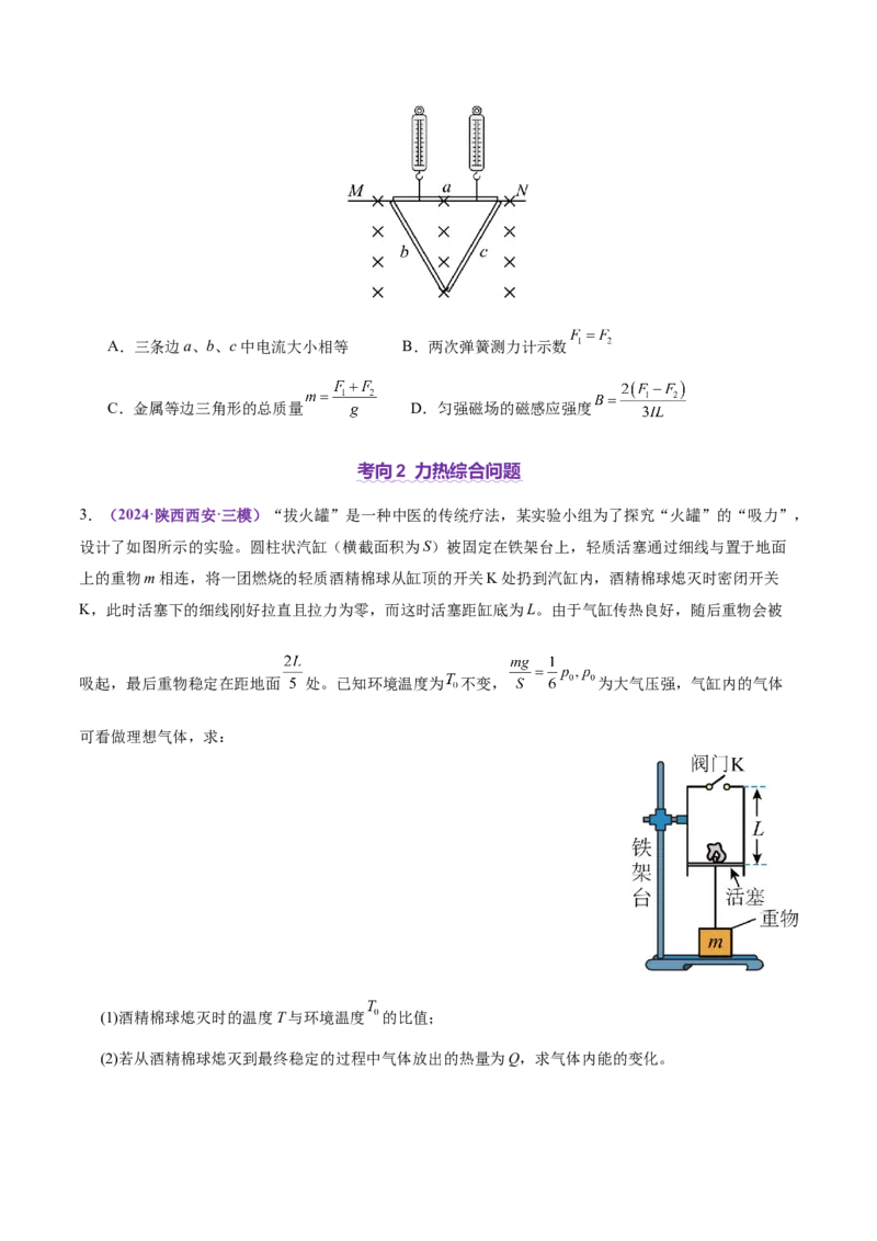 专题01力与物体的平衡（讲义）（原卷版）_04高考物理_2025年新高考资料_二轮复习_上好课2025年高考物理二轮复习讲练测（新高考通用）3381829