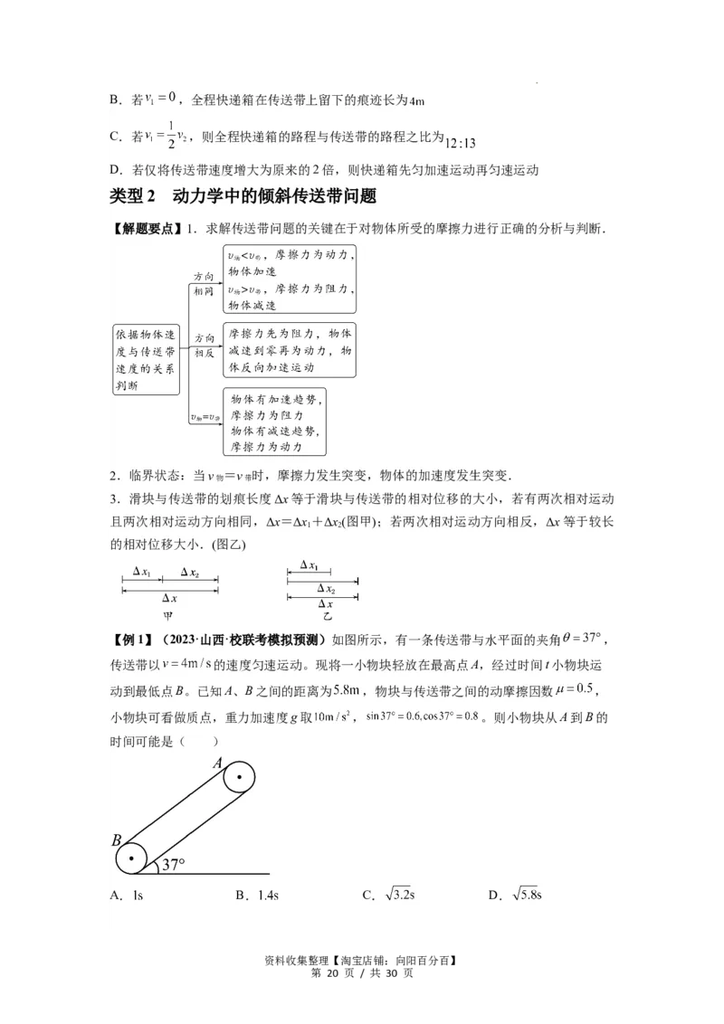 专题06牛顿运动定律的综合应用（原卷版）_04高考物理_新高考复习资料_2024新高考复习资料_一轮复习资料_完2024届高考物理一轮复习热点题型归类训练_专题06牛顿运动定律的综合应用