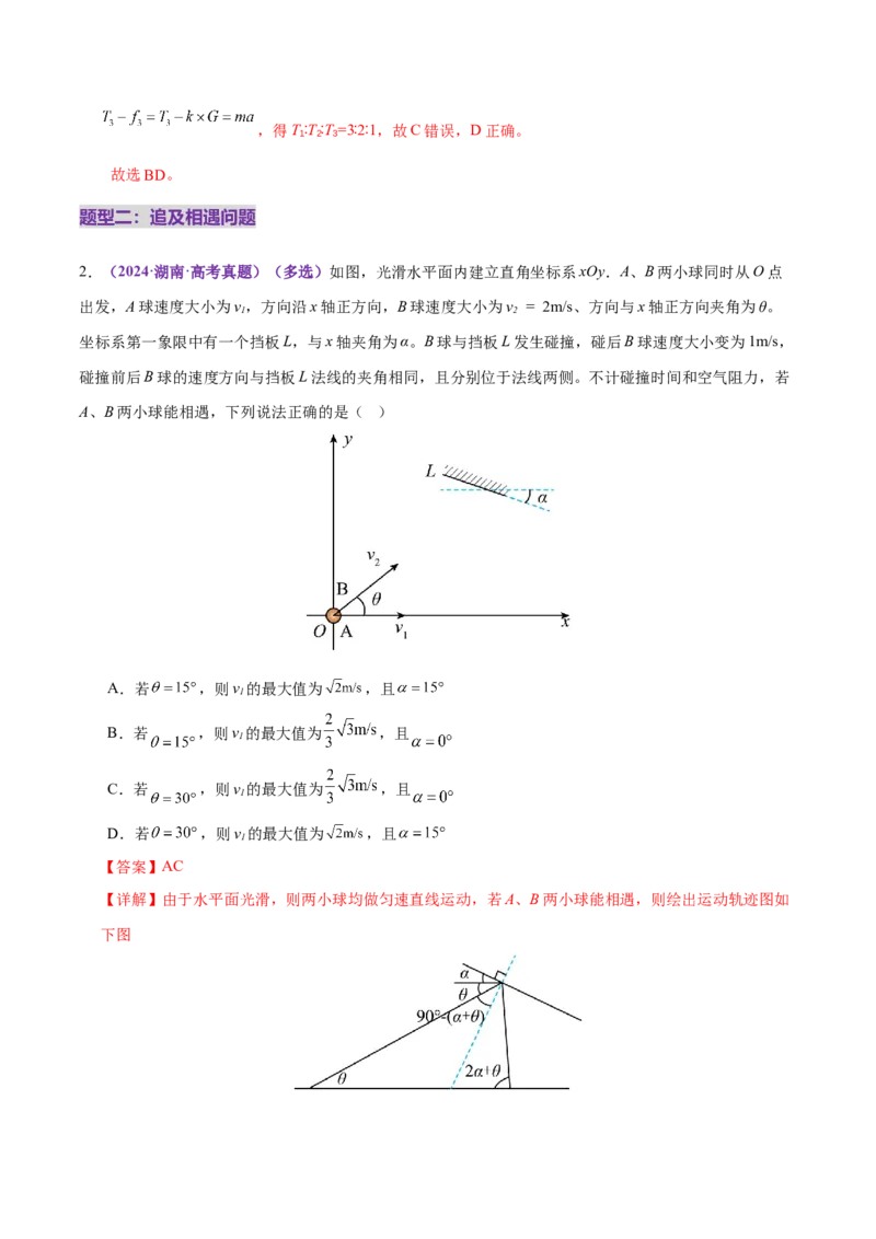 专题02力与直线运动（练习）（解析版）_04高考物理_2025年新高考资料_二轮复习_上好课2025年高考物理二轮复习讲练测（新高考通用）3381829