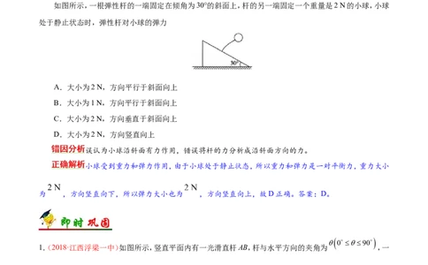 专题02相互作用-备战2019年高考物理之纠错笔记系列（原卷版）_04高考物理_新高考复习资料_2022年新高考复习资料_高考物理2022年一轮复习各版本_赠19年高考物理纠错笔记_原卷版_108