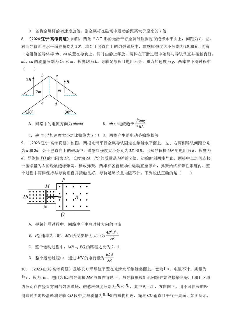 专题06电路与电磁感应（原卷版）_04高考物理_2025年新高考资料_二轮复习_2025年高考物理二轮热点题型归纳与变式演练（新高考通用）339880232