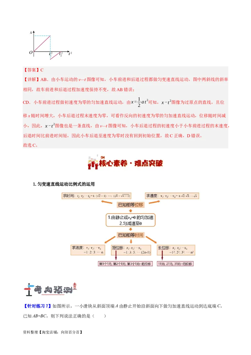 专题01匀变速直线运动及运动图像的运用（讲义）（解析版）_04高考物理_新高考复习资料_2024新高考复习资料_二轮复习资料_讲义_教师版（含答案解析）