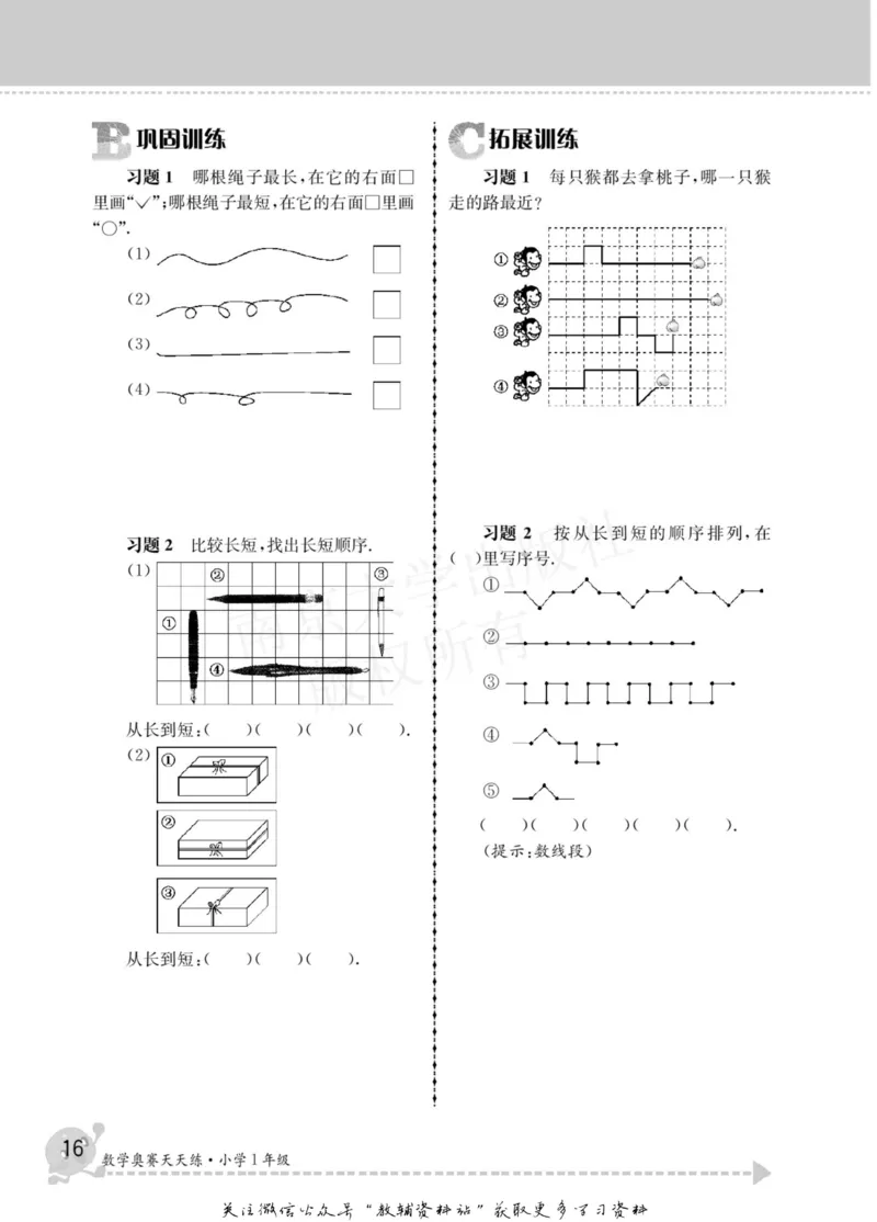 数学奥赛天天练一年级_奥数专题合集_H007奥数类教辅汇总PDF_1~6年级数学奥赛天天练
