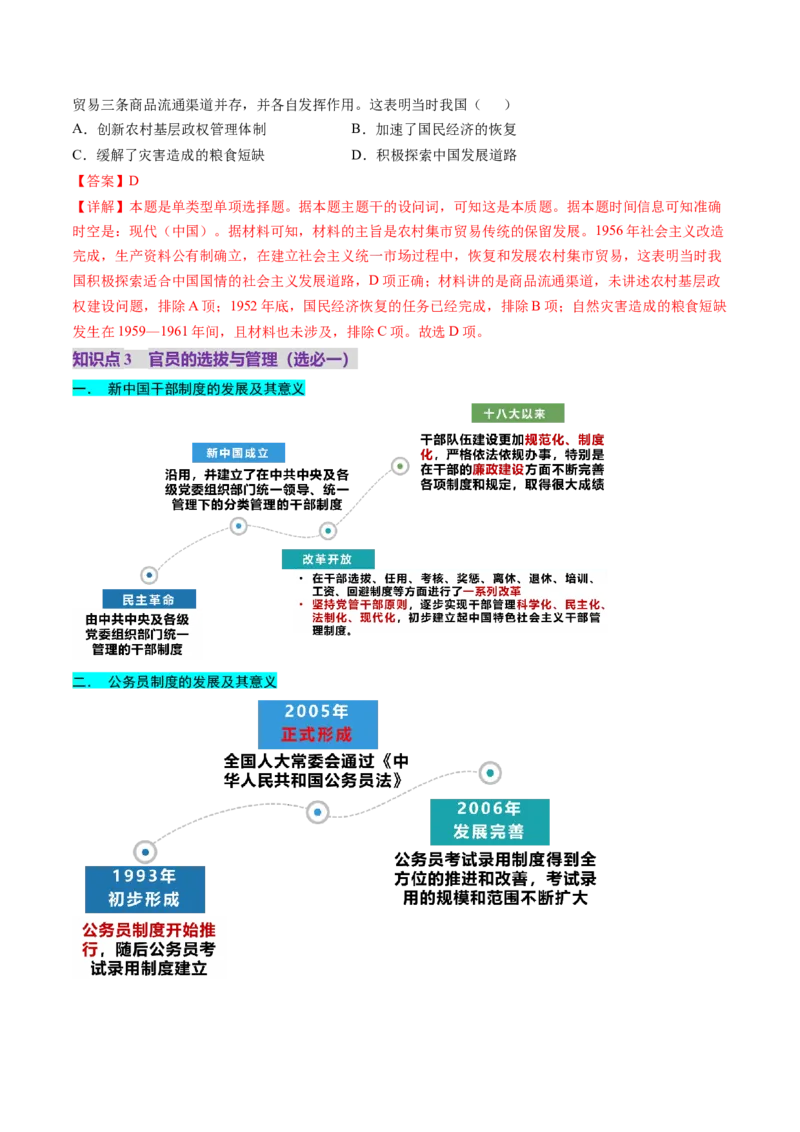 第17讲中华人民共和国成立和向社会主义的过渡（讲义）（解析版）_07高考历史_2025年新高考资料_一轮复习_2025年高考历史一轮复习讲练测（新教材新高考）（完结）_讲义+练习