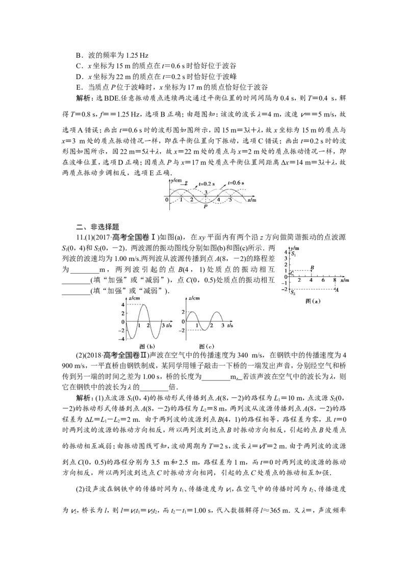 3第二节　机械波　新题培优练_04高考物理_新高考复习资料_2022年新高考复习资料_高考物理2022年一轮复习各版本_3.2022年高考物理一轮复习新高考2粤冀渝湘适用