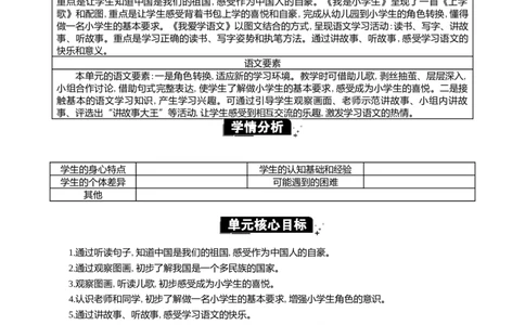 我上学了单元分析_25秋1-6年级语文上册课件教案_25秋统编版语文一年级上册_统编版语文一年级上册教学资源包（25秋七彩课堂）_0.我上学了_单元导引