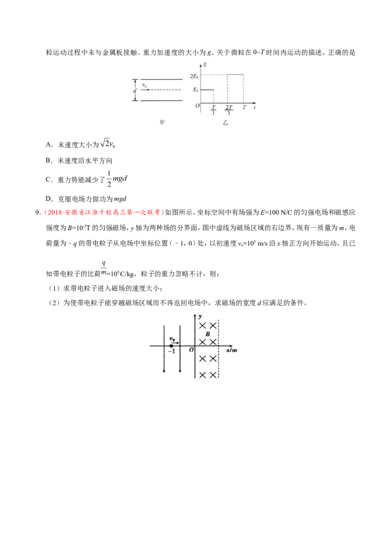 专题10磁场-备战2019年高考物理之纠错笔记系列（学生版）_04高考物理_新高考复习资料_2022年新高考复习资料_高考物理2022年一轮复习各版本_赠19年高考物理纠错笔记_原卷版