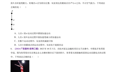 专题06机械能守恒定律能量守恒定律（练习）（原卷版）_04高考物理_新高考复习资料_2024新高考复习资料_二轮复习资料_2024年高考物理二轮复习讲练测（新教材新高考）