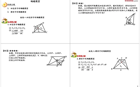 蝴蝶模型_奥数专题合集_H004五年级奥数年卡竞赛班60讲张新刚mp4+pdf_第14讲蝴蝶模型