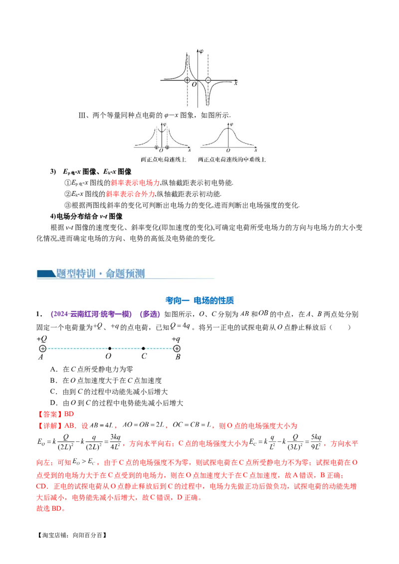 专题09电场带电粒子在电场中的运动（讲义）（解析版）_04高考物理_新高考复习资料_2024新高考复习资料_二轮复习资料_2024年高考物理二轮复习讲练测（新教材新高考）
