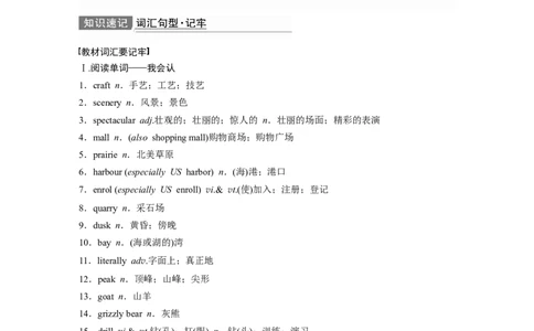 第1部分教材知识解读选择性必修第2册　Unit4JourneyAcrossaVastLand_03高考英语_新高考复习资料_2022年新高考资料_2022年新高考英语一轮复习_2022年一轮复习新高考新教材