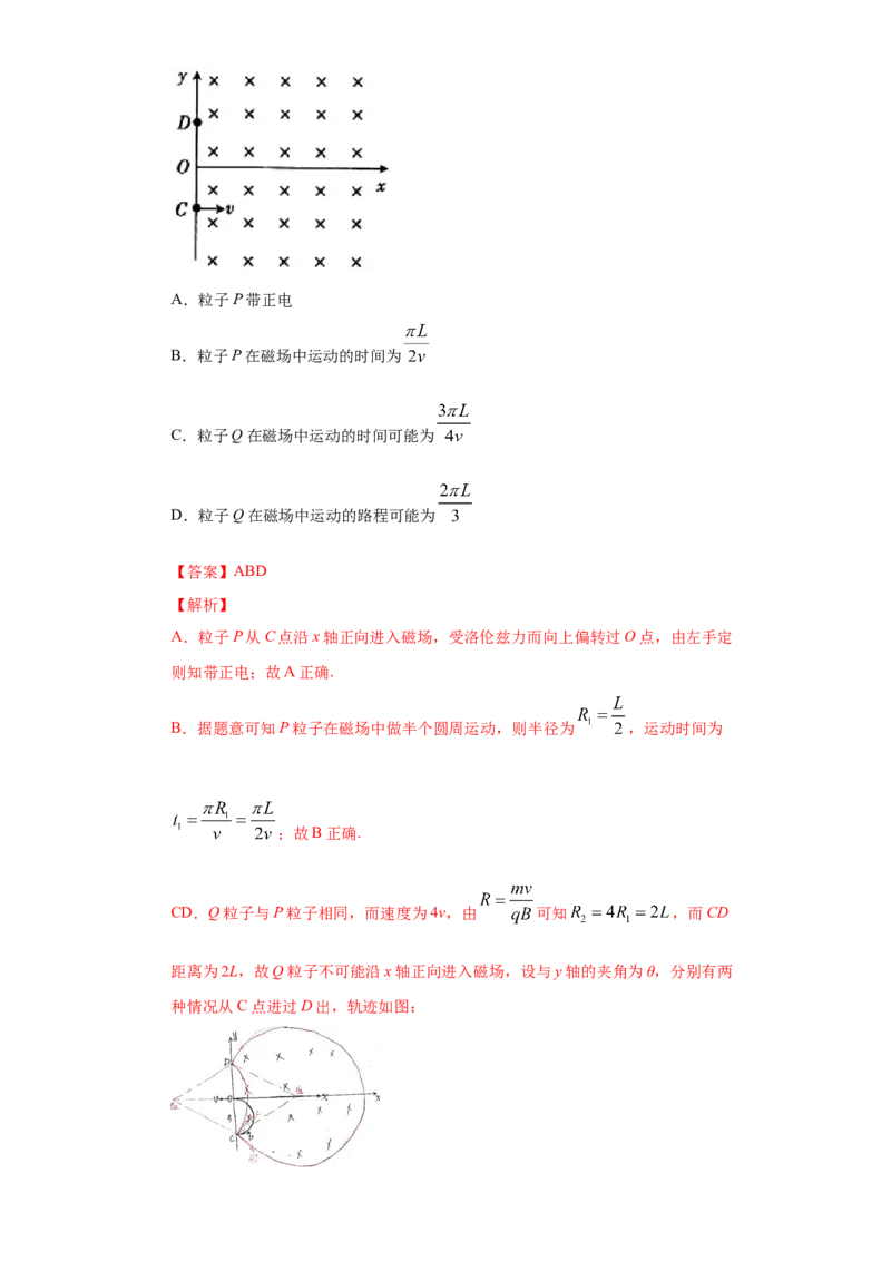 专题11磁场-2020年高考真题和模拟题物理分类训练（教师版含解析）_04高考物理_新高考复习资料_2022年新高考复习资料_高考物理2022年一轮复习各版本
