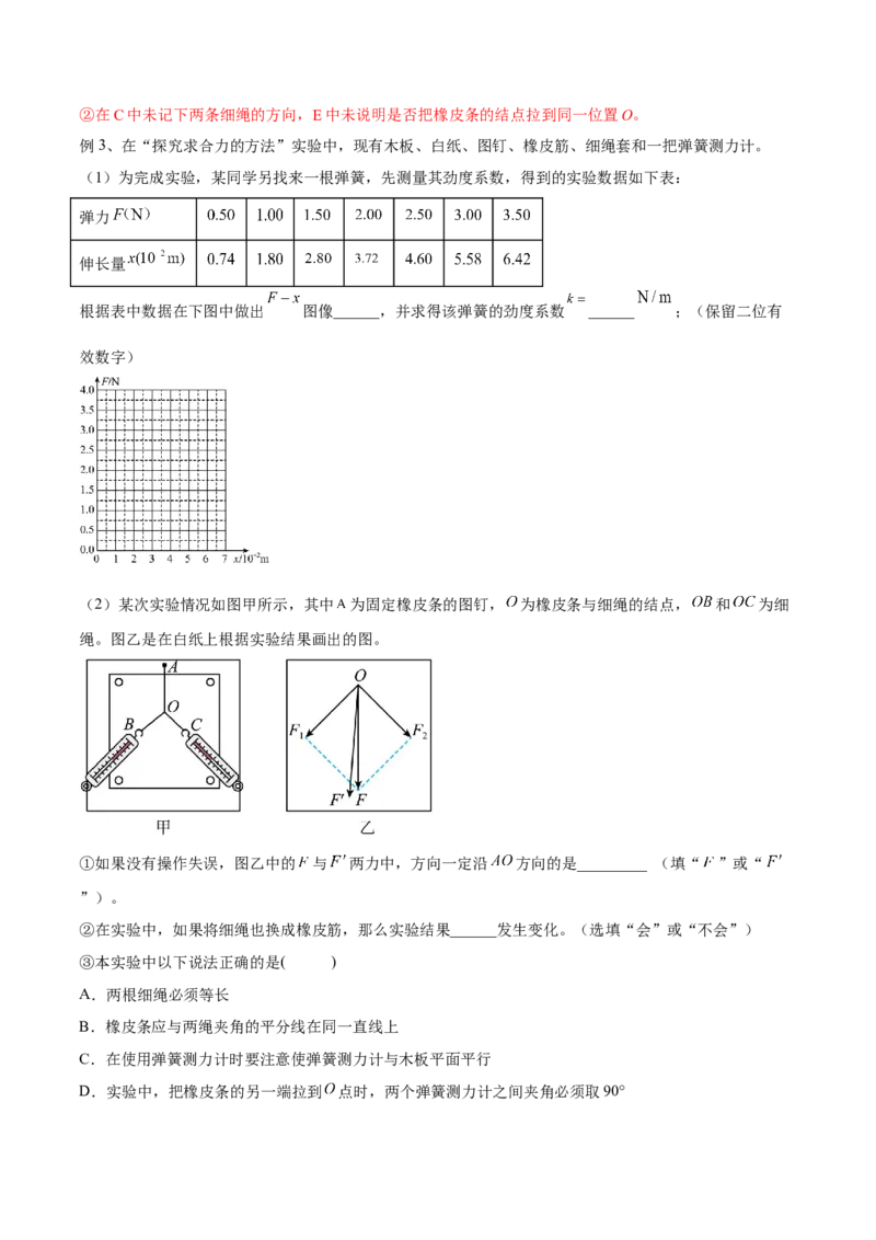 2.4实验二：探究弹力与弹簧伸长的关系（讲）--2023年高考物理一轮复习讲练测（全国通用）（解析版）_04高考物理_通用版（老高考）复习资料_2023年复习资料_一轮复习