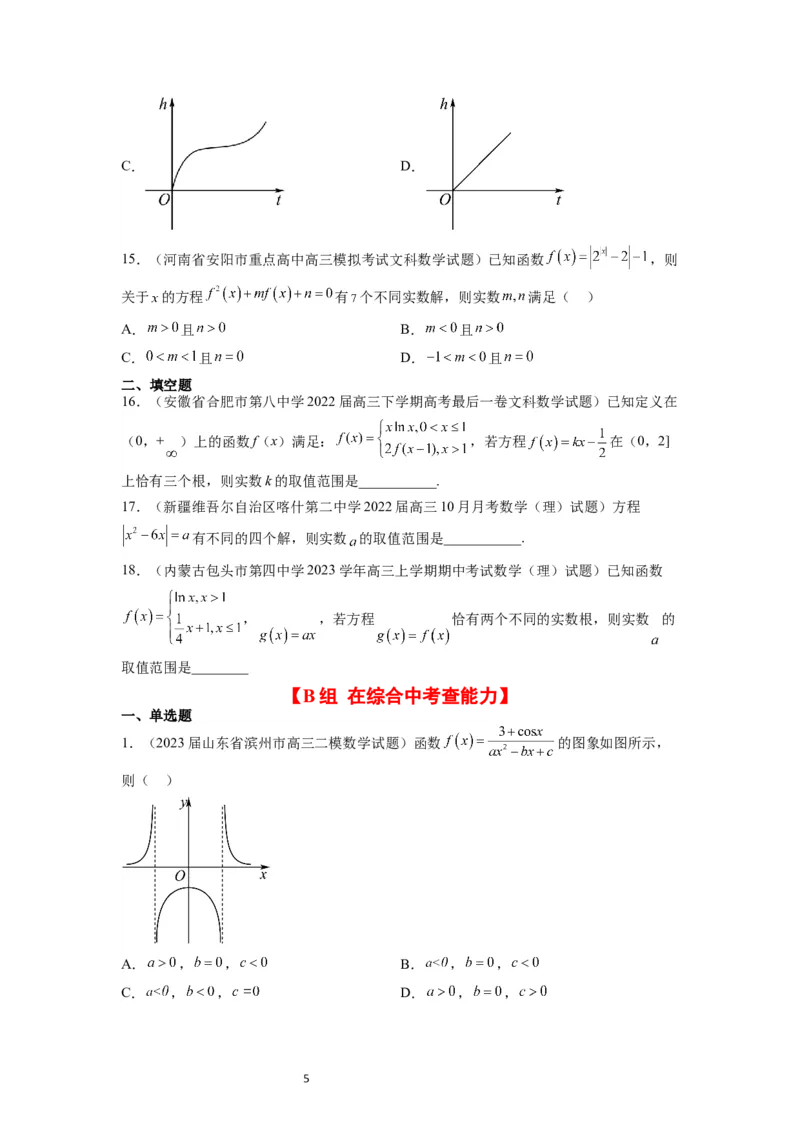 第12练函数的图像（精练：基础+重难点）一轮复习讲义2024年高考数学高频考点题型归纳与方法总结（新高考通用）原卷版_02高考数学_新高考复习资料_2024年新高考资料_一轮复习资料