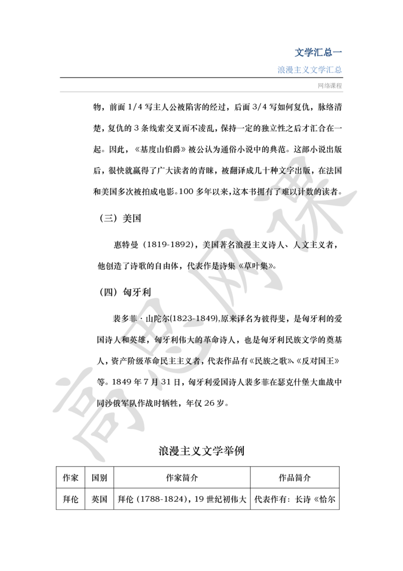 文学汇总Ⅰ_浪漫主义_小学1-6年级常用的上册资源汇总_六年级上册资料(1)_六年级上册_六年级上_6上讲义