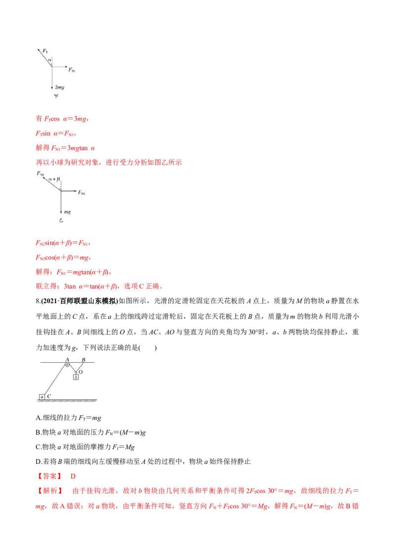 专题02质量检测（解析版）_04高考物理_新高考复习资料_2022年新高考复习资料_2022年高考物理一轮复习讲练测（新教材新高考）